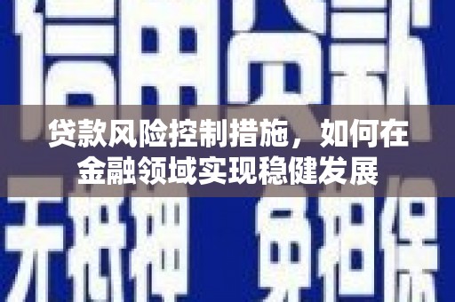天台贷款风险控制措施，如何在金融领域实现稳健发展