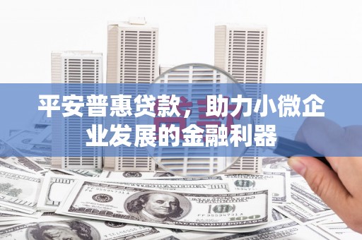 天台平安普惠贷款，助力小微企业发展的金融利器