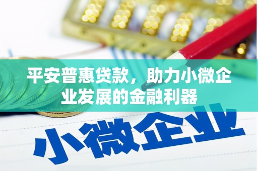 天台平安普惠贷款，助力小微企业发展的金融利器