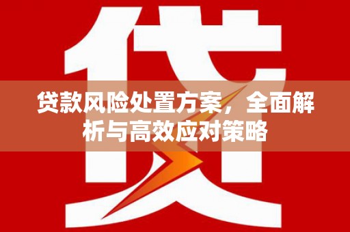 天台贷款风险处置方案，全面解析与高效应对策略
