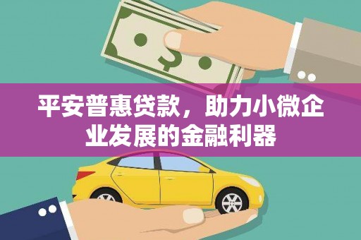 天台平安普惠贷款，助力小微企业发展的金融利器